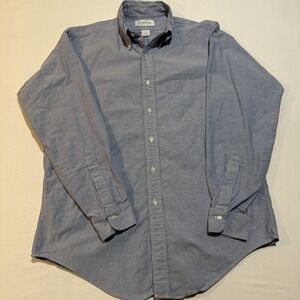 Vintage Brooks Brothers OCBD Shirt Mens 15.5 34 Blue Oxford Cloth Made in USA